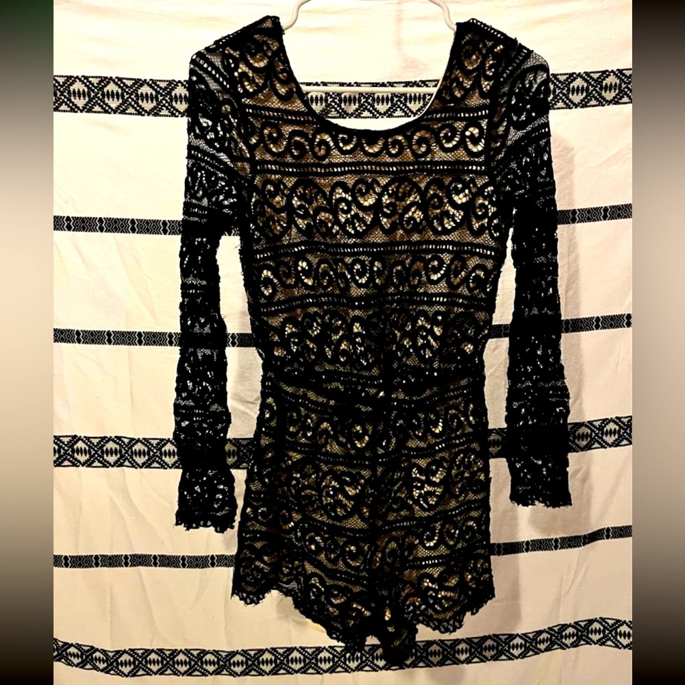 Long sleeve, shorts romper